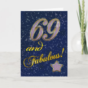 Carte 69e anniversaire pour quelqu'un Fabulous