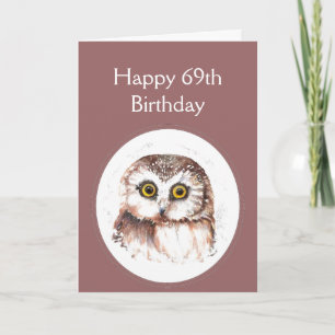 Carte 69e Birthday Who Loves You, Cute Owl Humour