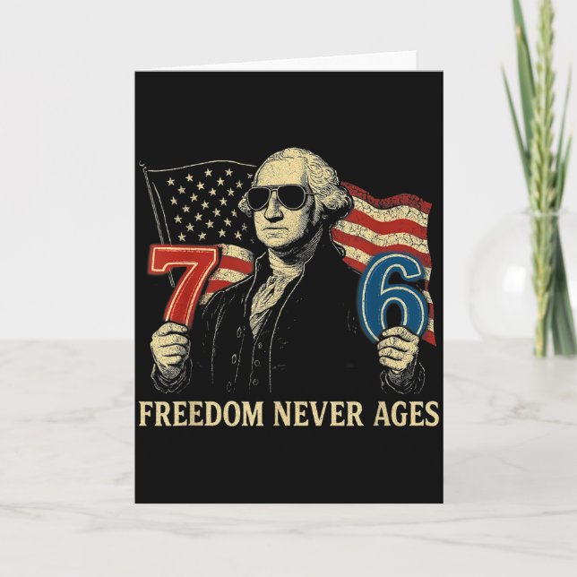 Carte 6-7 7-6 George Washington Freedom Design pour l'en (Devant)