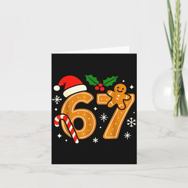 Carte 6 7 Meme Christmas Shirt 67 Six Seven Cookies Ging (Devant)