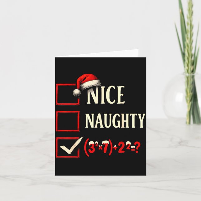 Carte 6-7 Meme Nice Naughty 67 Christmas Brain Rot Funny (Devant)