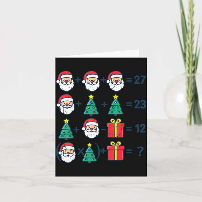 Carte 6 7 Order Operation Christmas Math Professor Costu (Devant)