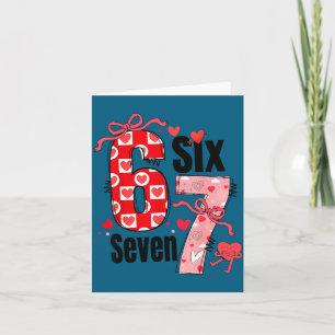 Carte 6 7 Saint-Valentin Six Sept Mème Coquette Arc Cœur