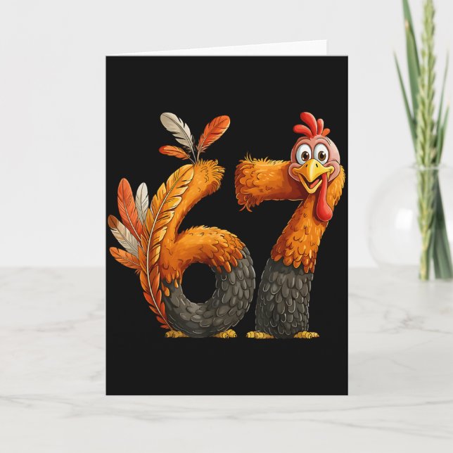 Carte 6 7 Thanksgiving Funny Turkey Thanksgiving 67 Men  (Devant)
