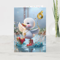 6 Anniversaire Canard dansant dans une flaque de p