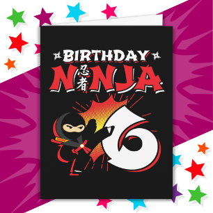Carte 6 Ans de la bande dessinée Style Ninja 6e annivers