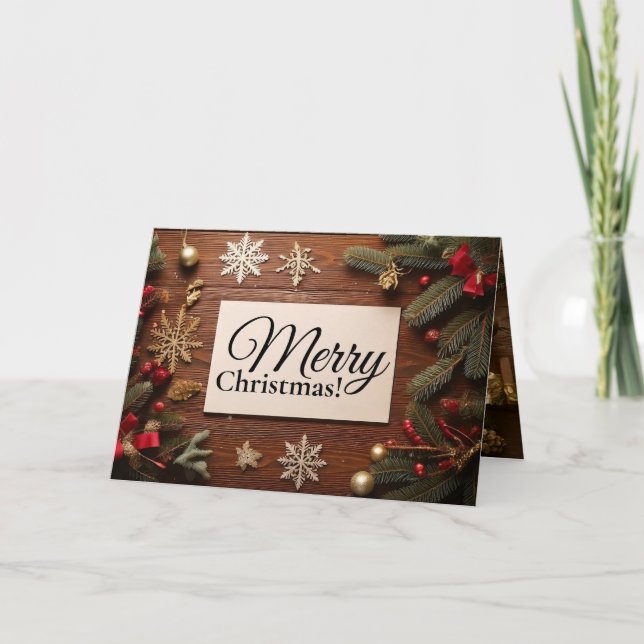 Carte 6 Image Rustic Holiday Grey Card (Devant)