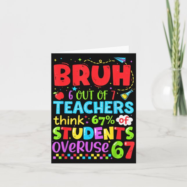 Carte 6 Out Of 7 Teachers Think 67% Of Students Overuse  (Devant)