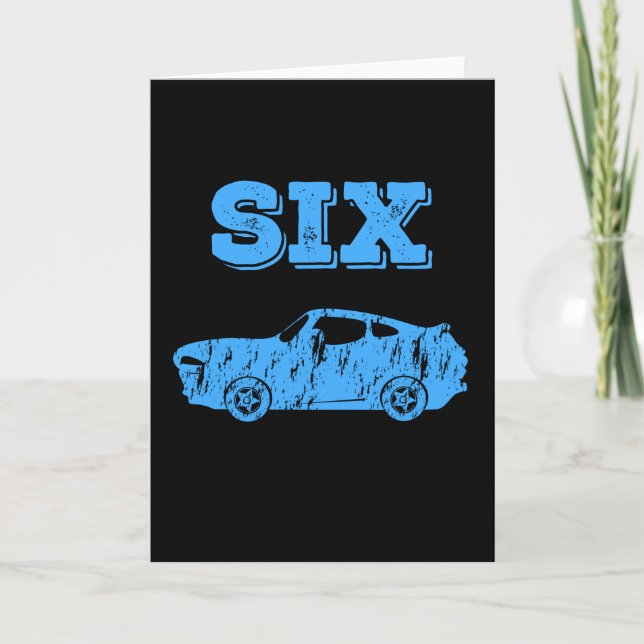 Carte 6 Year Old 6th Birthday Boy Muscle Car (Devant)