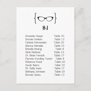 Carte 6b Lunettes Geeky Siège Carte postale v2