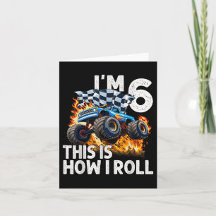Carte 6e anniversaire Boys Im 6 Voici comment je roule M