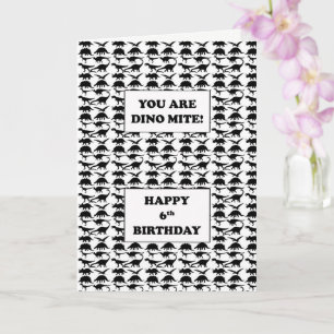 Carte 6e anniversaire Dino Mite