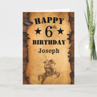 6e anniversaire Pays rustique Western Cowboy Horse