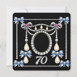 Carte 70 ans à personnaliser avec des bijoux diama