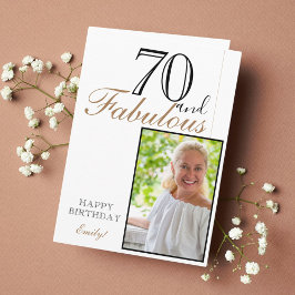 Carte 70 et fabuleux Elégant 70e anniversaire Photo