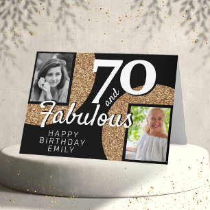 Carte 70 et Fabulous Gold Parties scintillant 2 Photo 70
