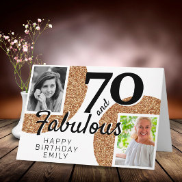 Carte 70 et Fabulous Gold Parties scintillant 2 Photo 70