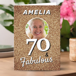 Carte 70 et Fabulous Gold Parties scintillant Photo 70e