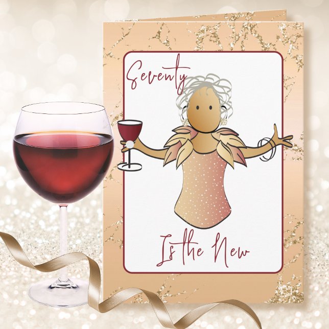 Carte 70 Fabuleux Élégant Cartoon Ethnique Anniversaire (Créateur téléchargé)