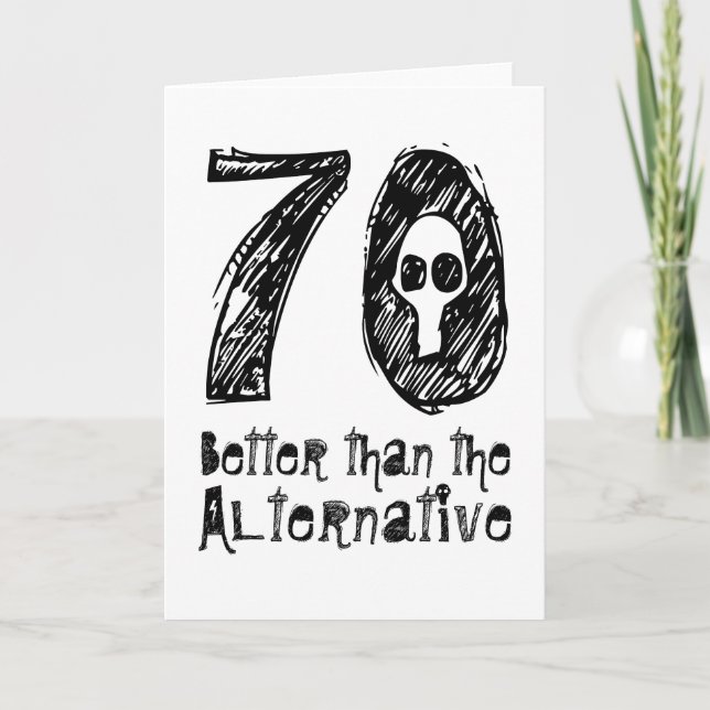 Carte 70 Meilleure que l'alternative 70e anniversaire dr (Devant)