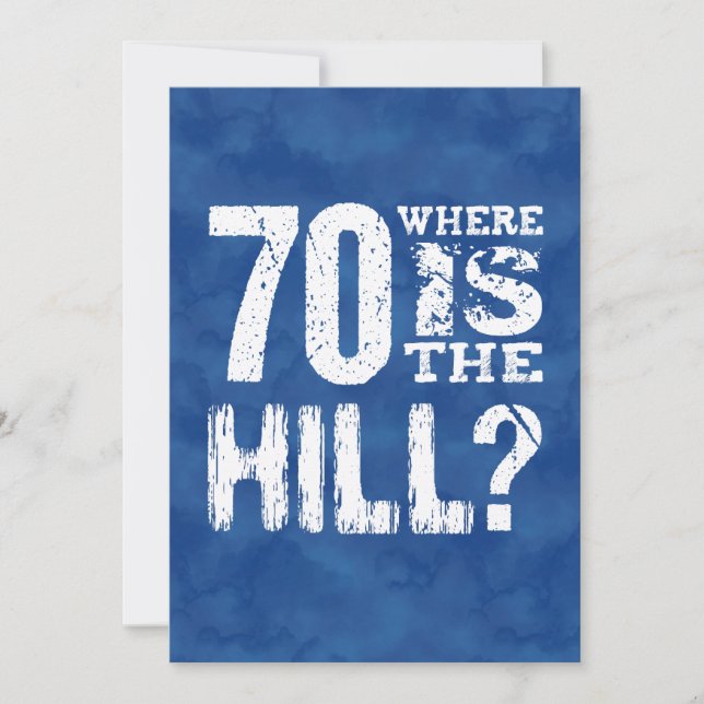 Carte 70 Où Est La Colline Drôle 70e Anniversaire BL70Z (Devant)
