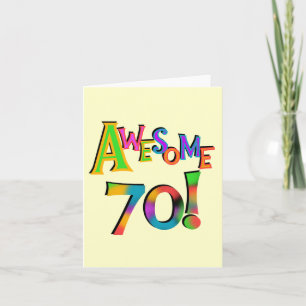 Carte 70 superbes T-shirts et cadeaux d'anniversaire