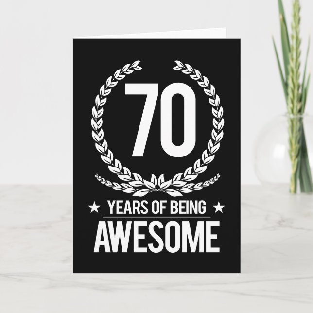Carte 70e anniversaire (70 ans d'être génial) (Devant)