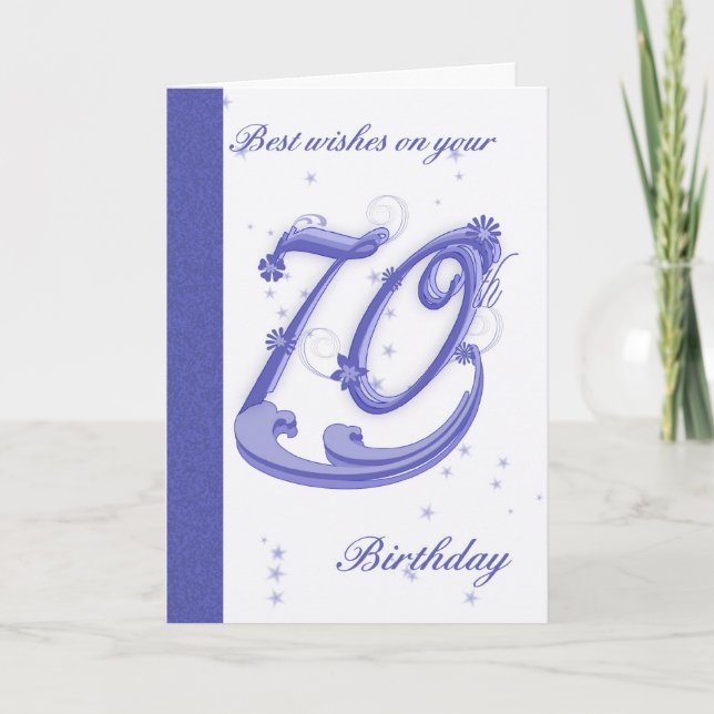 Carte 70e Anniversaire Carte, meilleurs voeux (Devant)