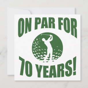 Carte 70e anniversaire de Golfer