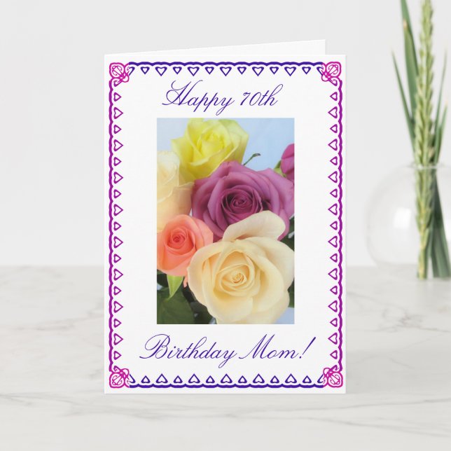Carte 70e anniversaire de maman (Devant)