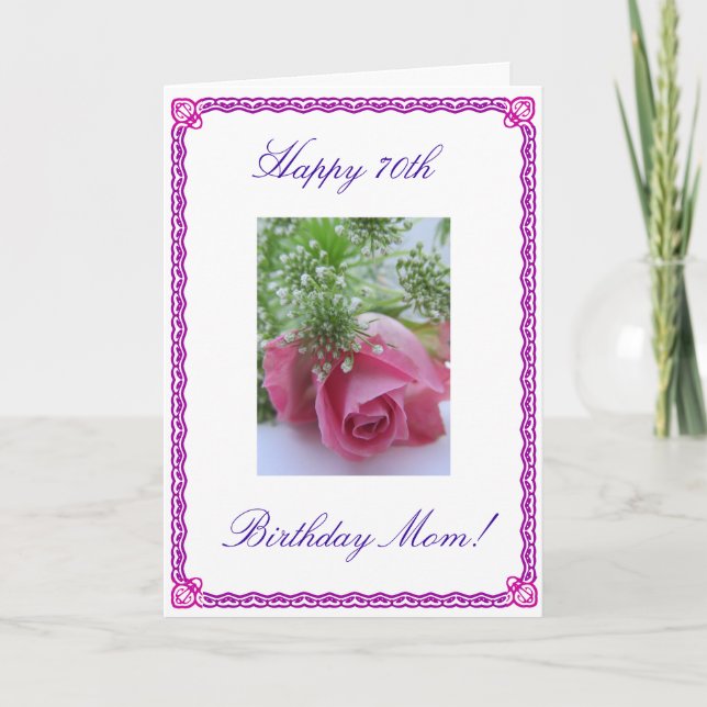 Carte 70e anniversaire de maman (Devant)