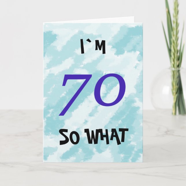 Carte 70e anniversaire Funny Motivational (Devant)