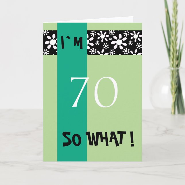 Carte 70e anniversaire Funny Motivational (Devant)