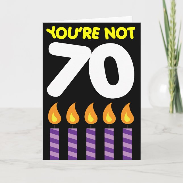 Carte 70e anniversaire Funny Tarif (Devant)