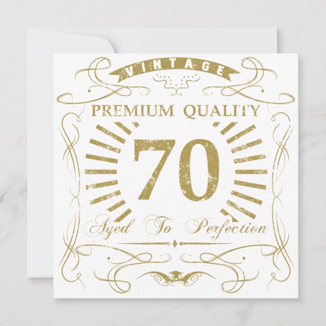 Carte 70e anniversaire Gag cadeau (Devant)