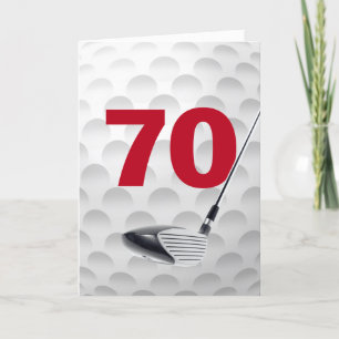 Carte 70e anniversaire Golf Ball Design