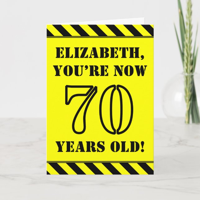 Carte 70e anniversaire : Jeu de style de crayon amusant  (Devant)