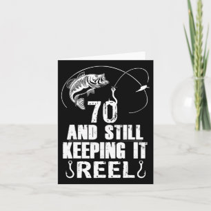 Carte 70e anniversaire Pêche 70 ans vieux pêcheur Cadeau