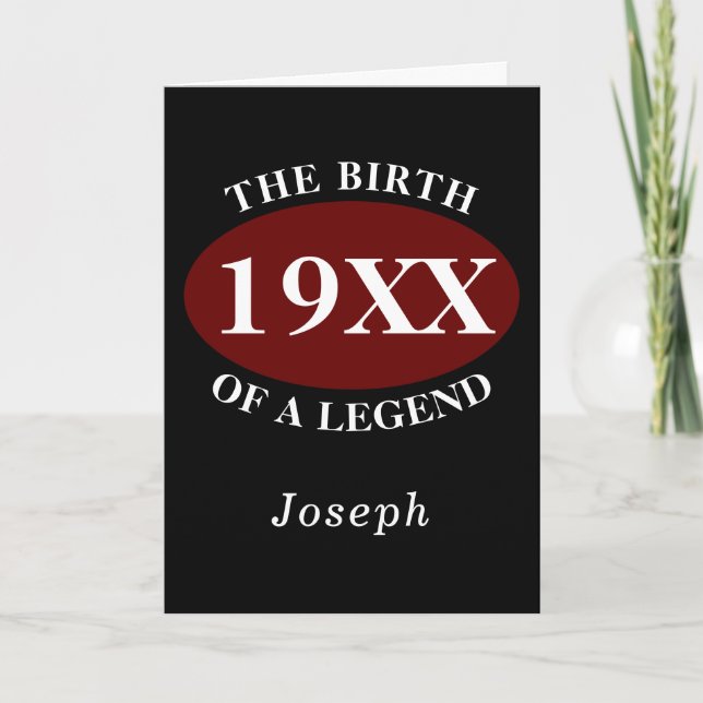 Carte 70e anniversaire personnalisé Naissance d'une lége (Devant)