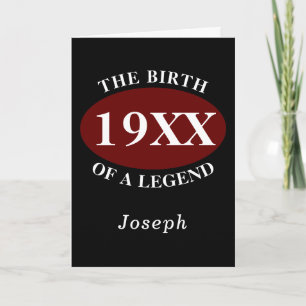 Carte 70e anniversaire personnalisé Naissance d'une lége