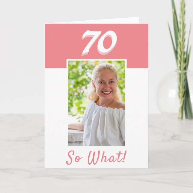 Carte 70e anniversaire photo positive Anniversaire (Devant)