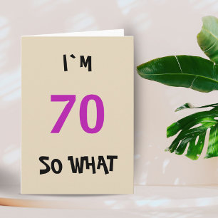 Carte 70e anniversaire pour son humour