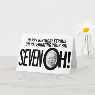 Carte 70e anniversaire SEPT OH! photo mono noir blanc
