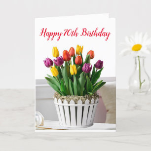Carte **70e ANNIVERSAIRE** SOUHAITE À UNE BELLE FEMME  