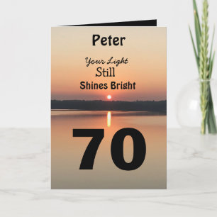 Carte 70e anniversaire Votre lumière brille encore