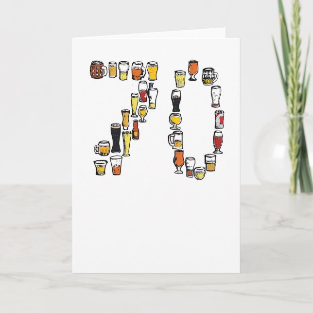 Carte 70e birthday card (Devant)