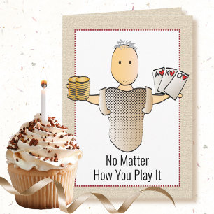 Carte 70e Cartoon Homme drôle Dire Jeu Anniversaire