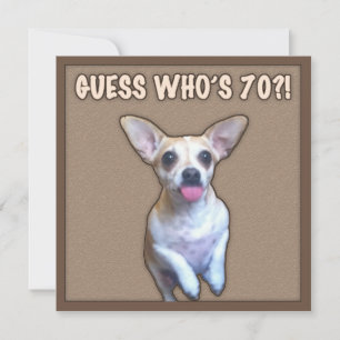 Carte 70e Humour d'anniversaire (Chien)