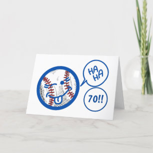 Carte "70e" HUMOUR DE BASEBALL ET UN PEU D'HUMOUR D'ANNI