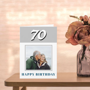 Carte 70th Birthday Custom Photo Personalized